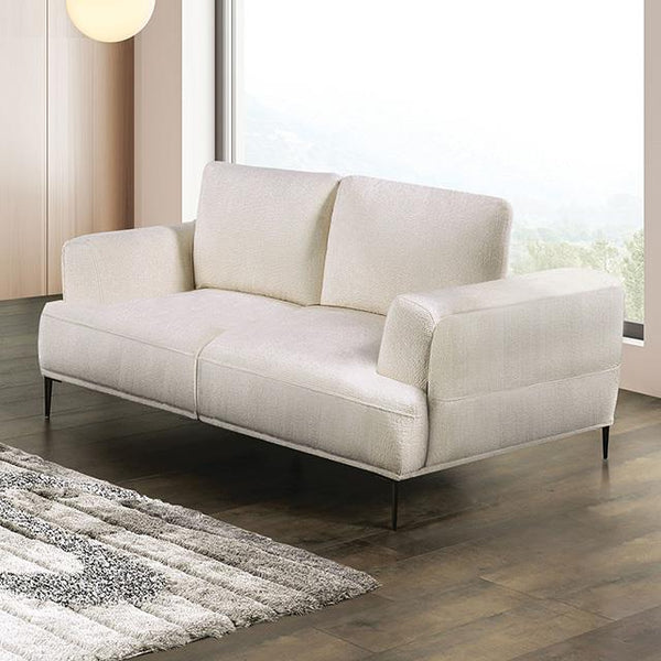 Furniture of America Gladbach FM63007WH-LV Loveseat IMAGE 1