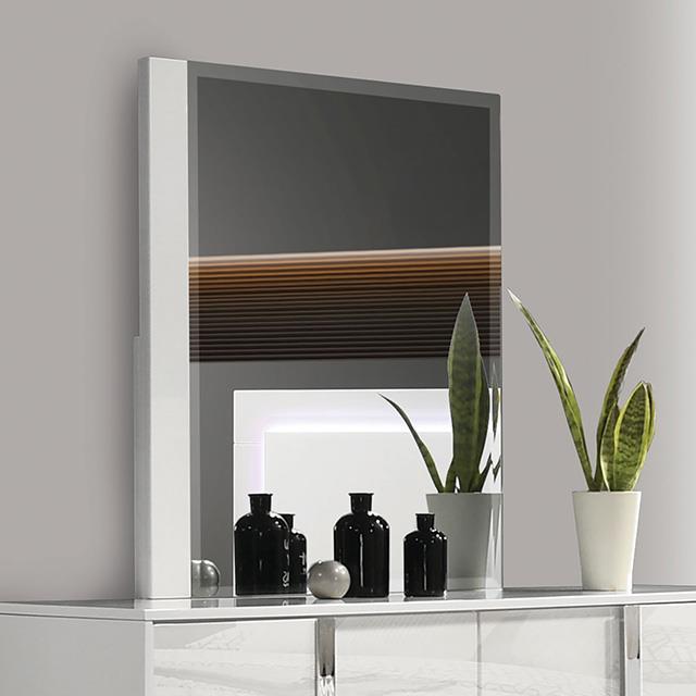 Furniture of America Sinistra FM7211WH-M Mirror IMAGE 1