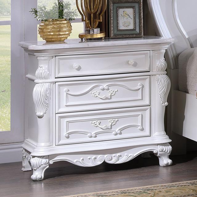 Furniture of America Ventresca FM7635WH-N Night Stand IMAGE 1