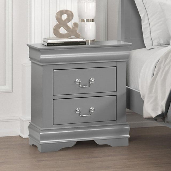 Furniture of America Louis Philippe FM7866GY-N Night Stand IMAGE 1