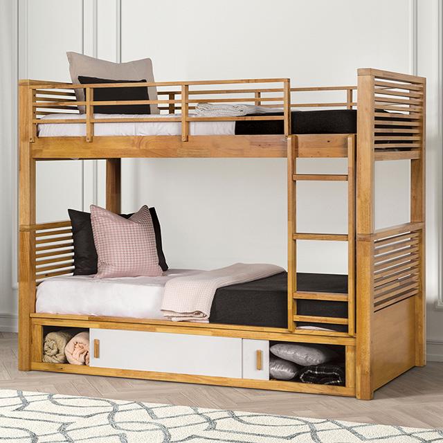 Furniture of America Richland FM-BK103AK-T Twin/Twin Bunk Bed IMAGE 1