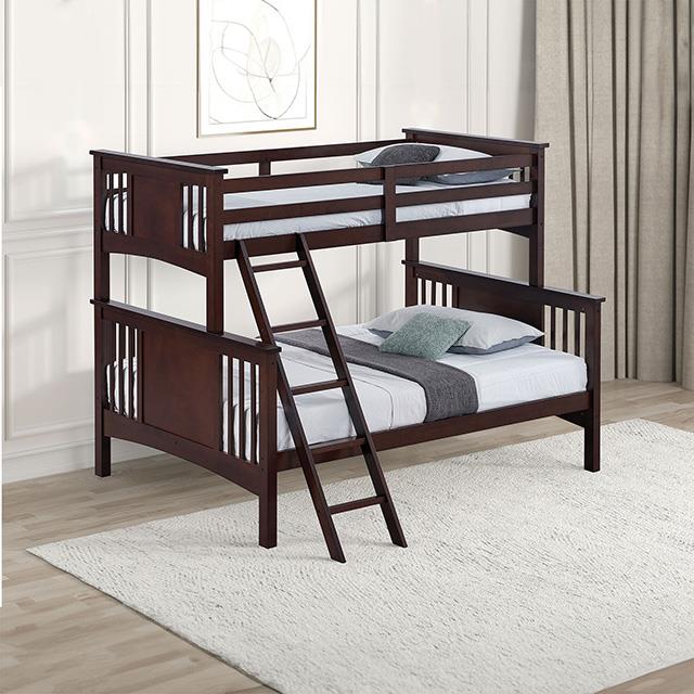 Furniture of America Spring Creek FM-BK602F-DW Twin/Full Bunk Bed IMAGE 2