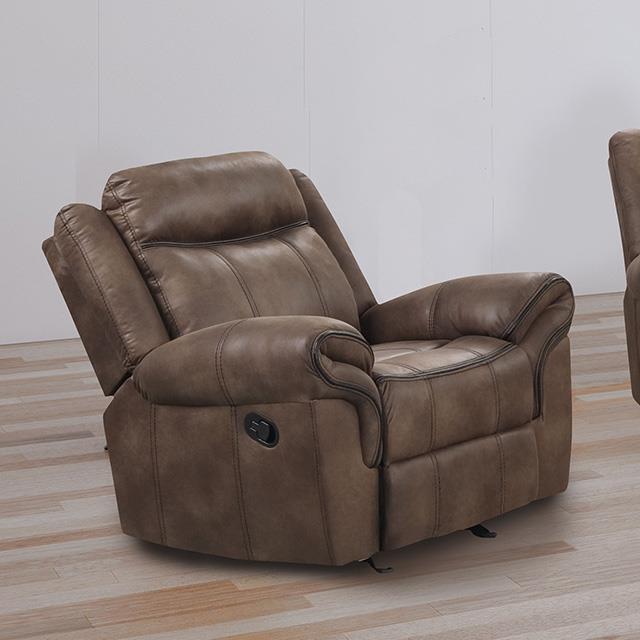 Furniture of America Agata NX6001BR-CH Glider Recliner IMAGE 1