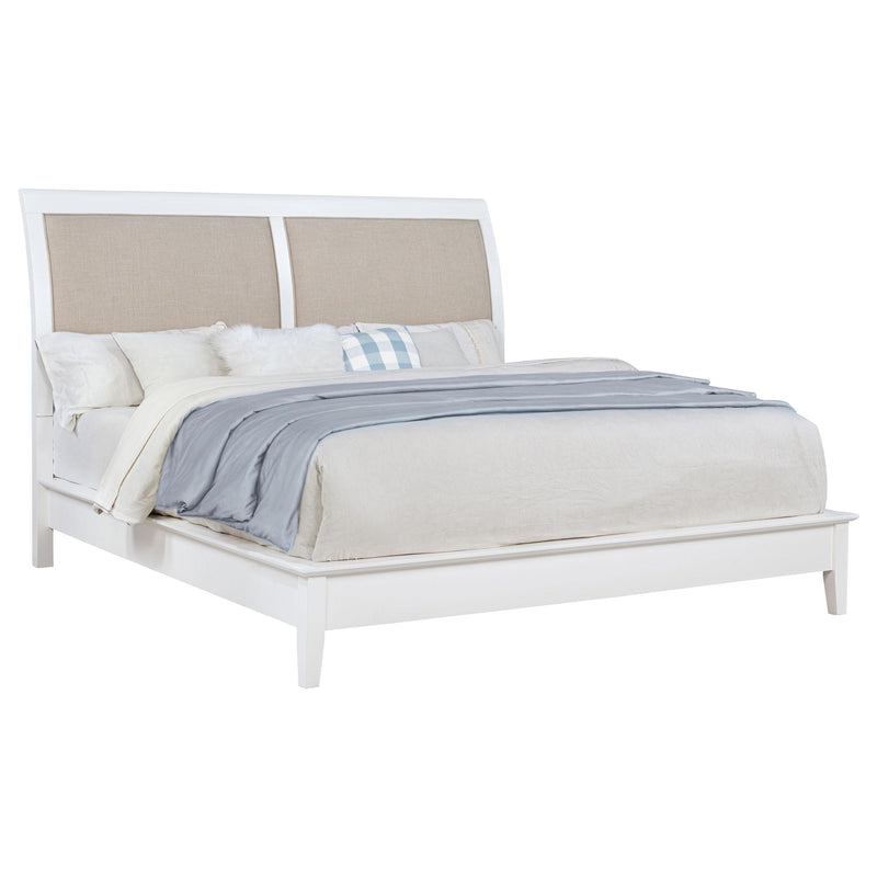 Coaster Furniture Bexhill 223471Q 56-inch Upholstered Queen Panel Bed - White IMAGE 2