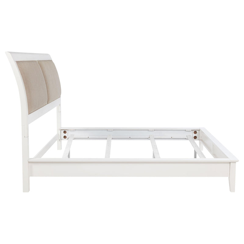 Coaster Furniture Bexhill 223471Q 56-inch Upholstered Queen Panel Bed - White IMAGE 5