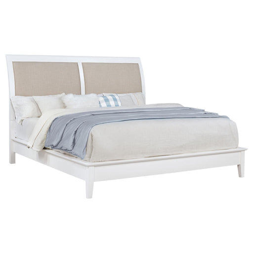 Coaster Furniture Bexhill 223471KE 56-inch Upholstered Eastern King Panel Bed - White IMAGE 2