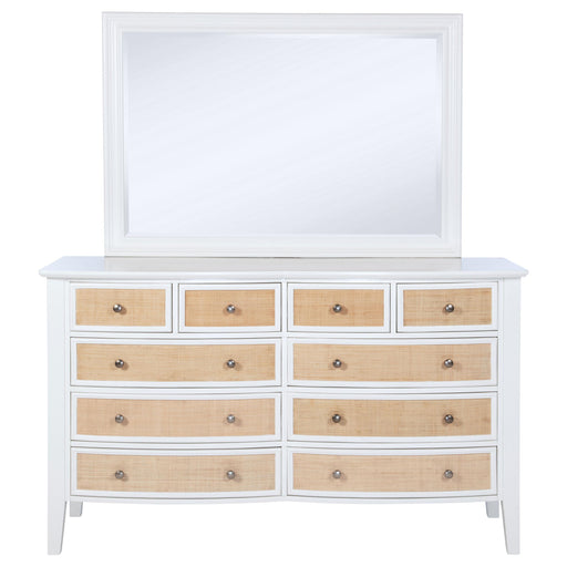 Coaster Furniture Bexhill 223473M 10-Drawer Dresser and Mirror - White IMAGE 2