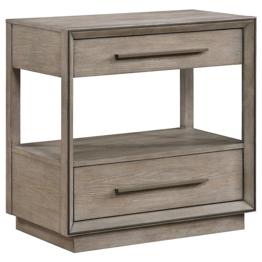 Coaster Furniture Durango 223272 2-Drawer Nightstand Bedside Table - Taupe Oak IMAGE 1