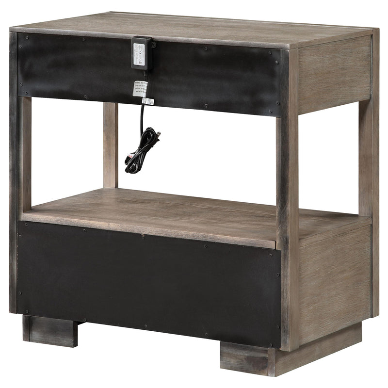 Coaster Furniture Durango 223272 2-Drawer Nightstand Bedside Table - Taupe Oak IMAGE 7