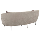  Coaster Furniture Ellorie 504837 Upholstered Channel Back Curved Sofa - Beige IMAGE 5
