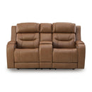 Signature Design by Ashley Knightington PCU1160018A Power Reclining Loveseat Audio Console IMAGE 3