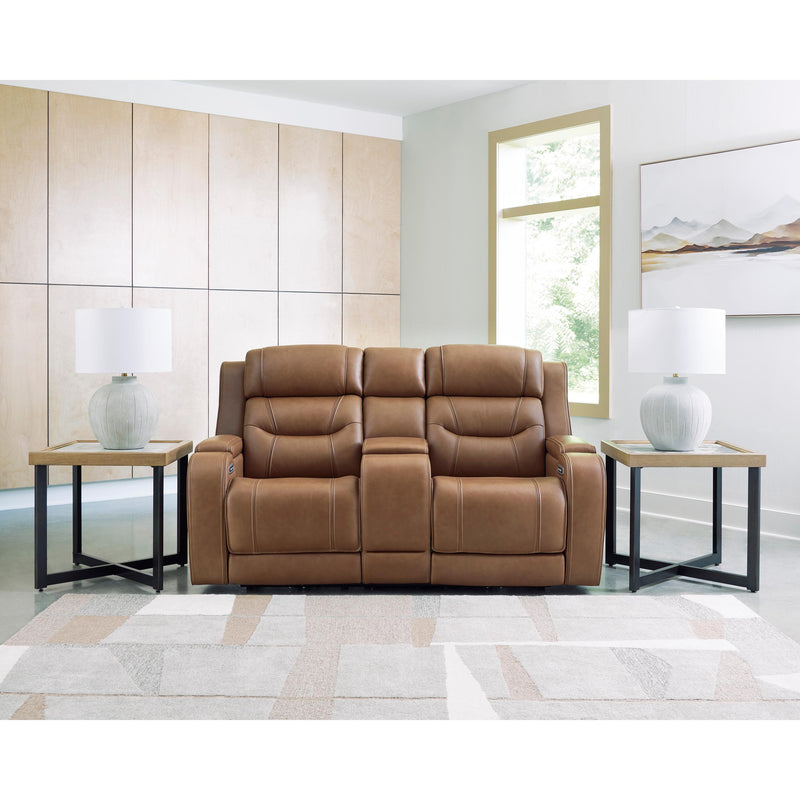 Signature Design by Ashley Knightington PCU1160018A Power Reclining Loveseat Audio Console IMAGE 5