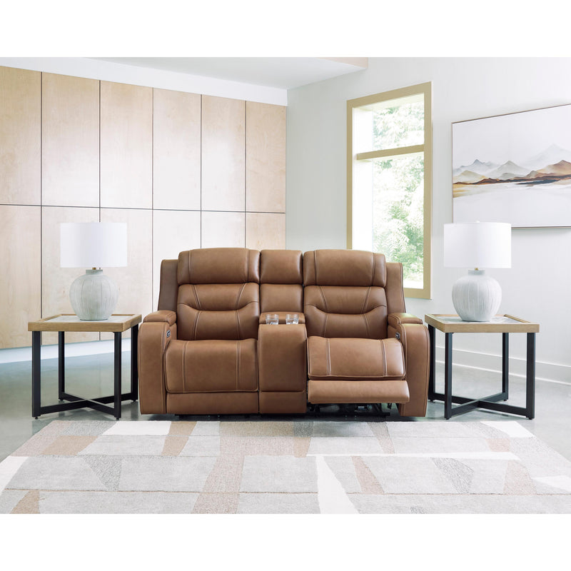 Signature Design by Ashley Knightington PCU1160018A Power Reclining Loveseat Audio Console IMAGE 6