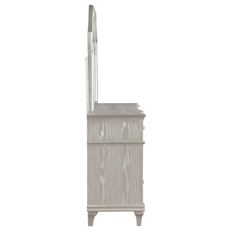  Coaster Furniture Evangeline 223393M 9-Drawer Dresser with Mirror - Silver Oak IMAGE 8