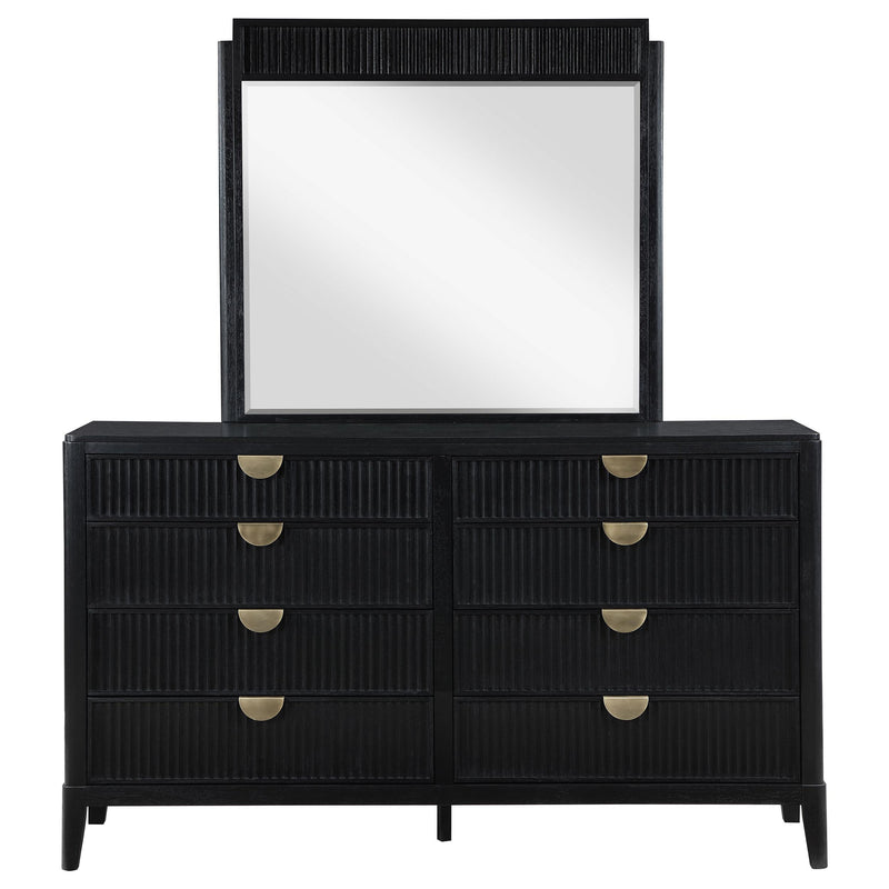 Coaster Furniture Brookmead 224713M 8-Drawer Dresser with Mirror - Black IMAGE 2