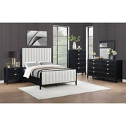  Coaster Furniture Brookmead 224710Q 60-inch Upholstered Queen Bed - Black IMAGE 5