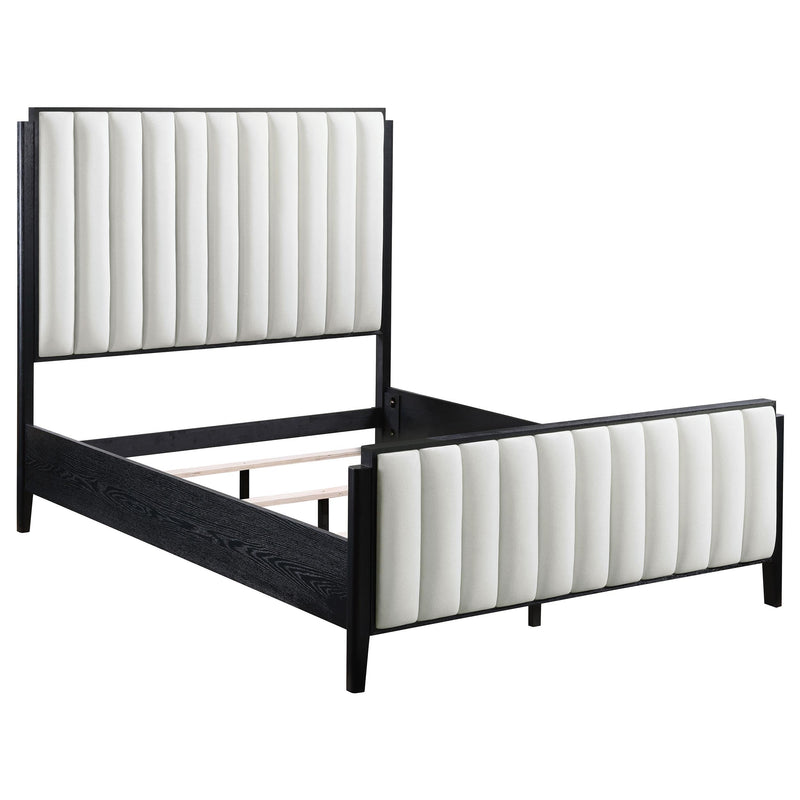  Coaster Furniture Brookmead 224710KE 60-inch Upholstered Eastern King Bed - Black IMAGE 1