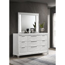  Coaster Furniture Marmore 224963M 9-Drawer Dresser and LED Mirror - White IMAGE 9