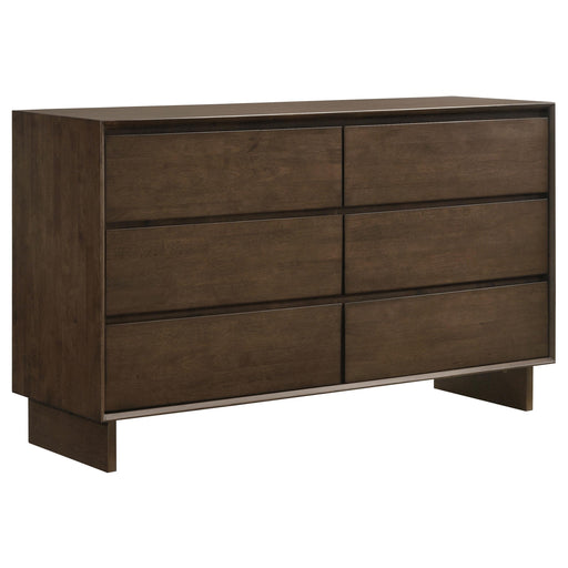  Coaster Furniture Glenwood 225013 6-Drawer Dresser Cabinet - Warm Brown IMAGE 1