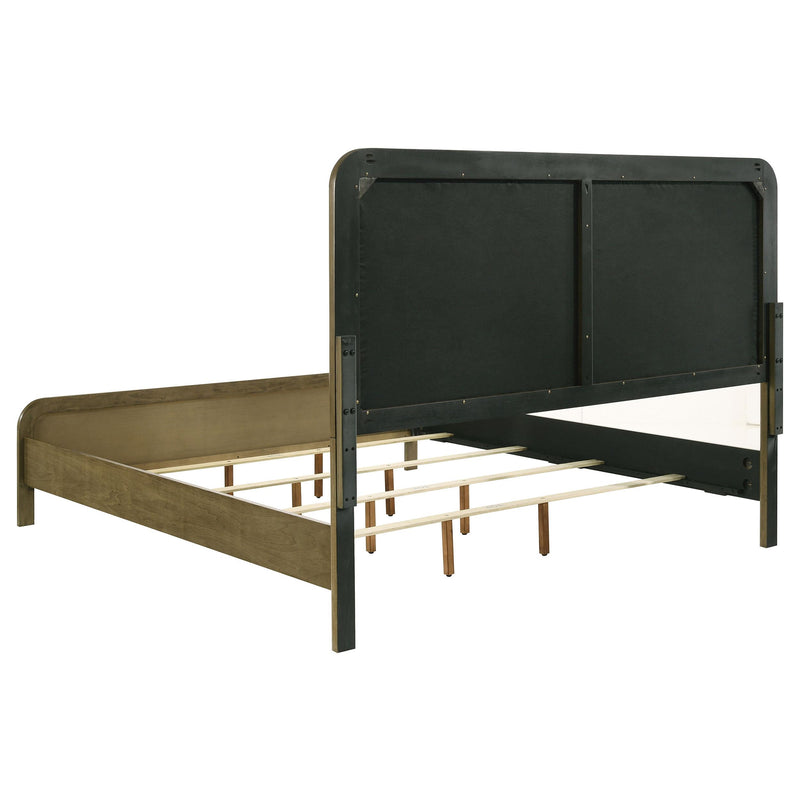 Coaster Furniture Amsbury 224271KE 59-inch Upholstered Eastern King Bed - Nutmeg IMAGE 3