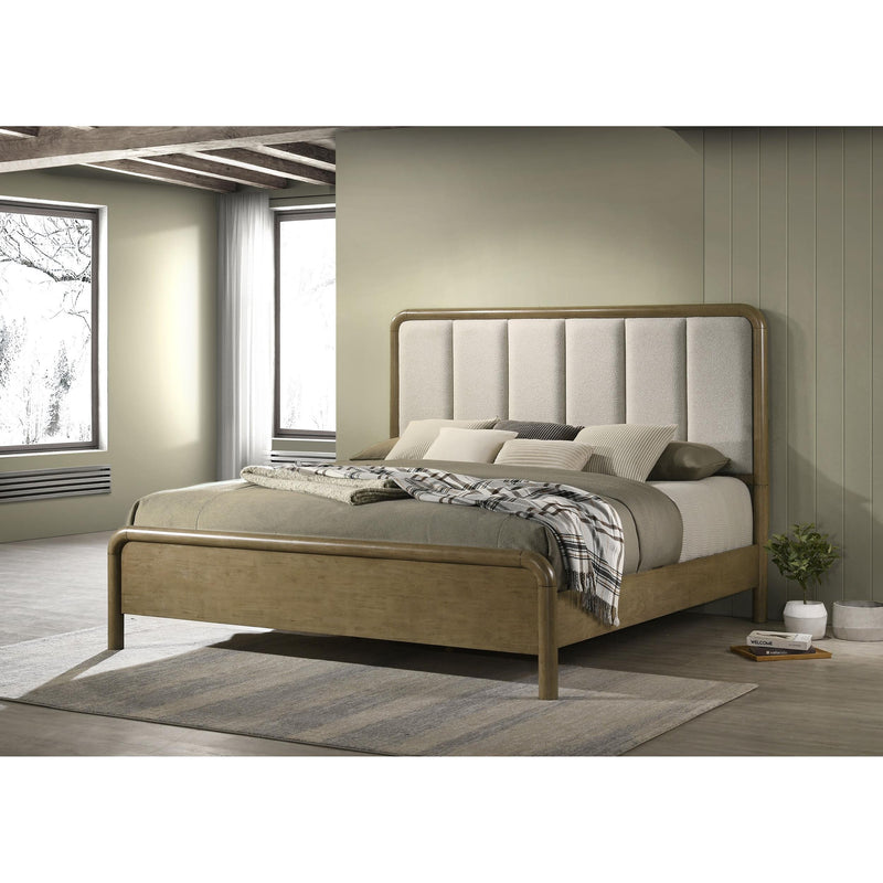  Coaster Furniture Amsbury 224271KE 59-inch Upholstered Eastern King Bed - Nutmeg IMAGE 4