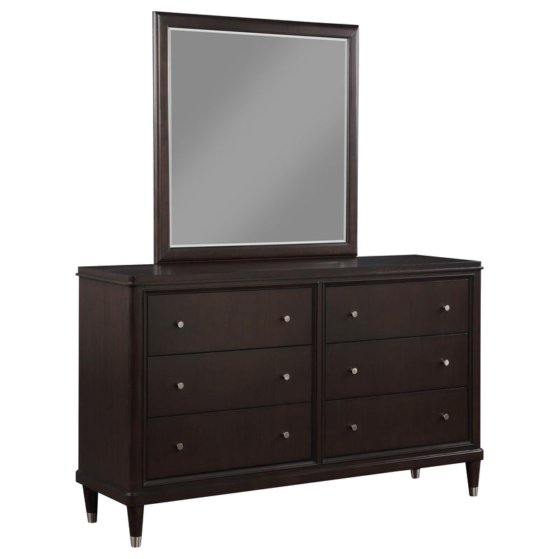 Coaster Furniture Emberlyn 223063M 6-Drawer Dresser with Mirror - Brown IMAGE 1