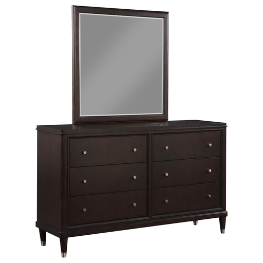 Coaster Furniture Emberlyn 223063M 6-Drawer Dresser with Mirror - Brown IMAGE 1