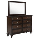 Coaster Furniture Andover 223633M 8-Drawer Dresser and Mirror - Dark Oak IMAGE 1