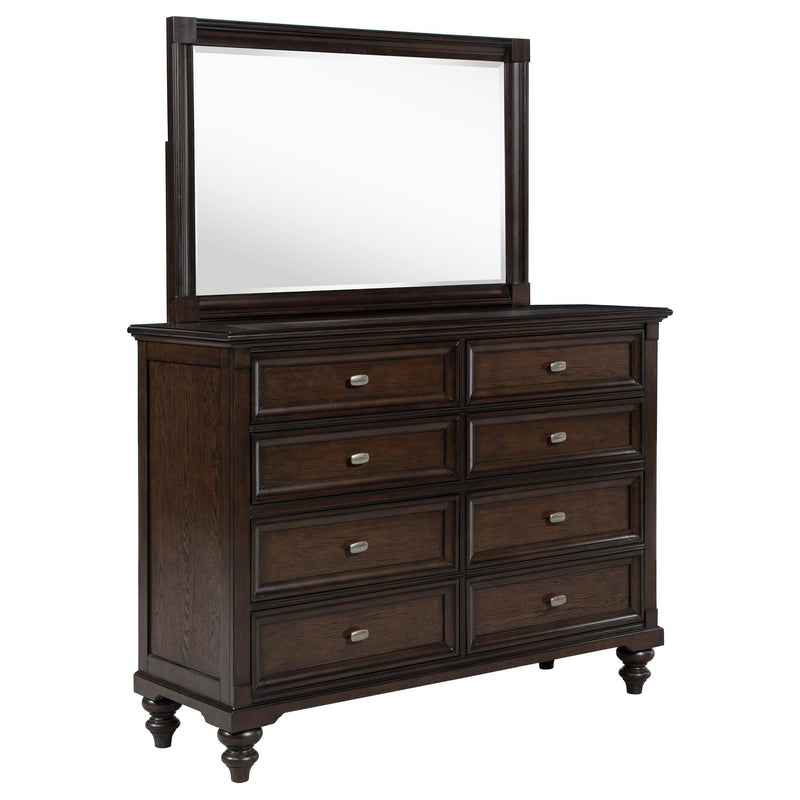 Coaster Furniture Andover 223633M 8-Drawer Dresser and Mirror - Dark Oak IMAGE 1