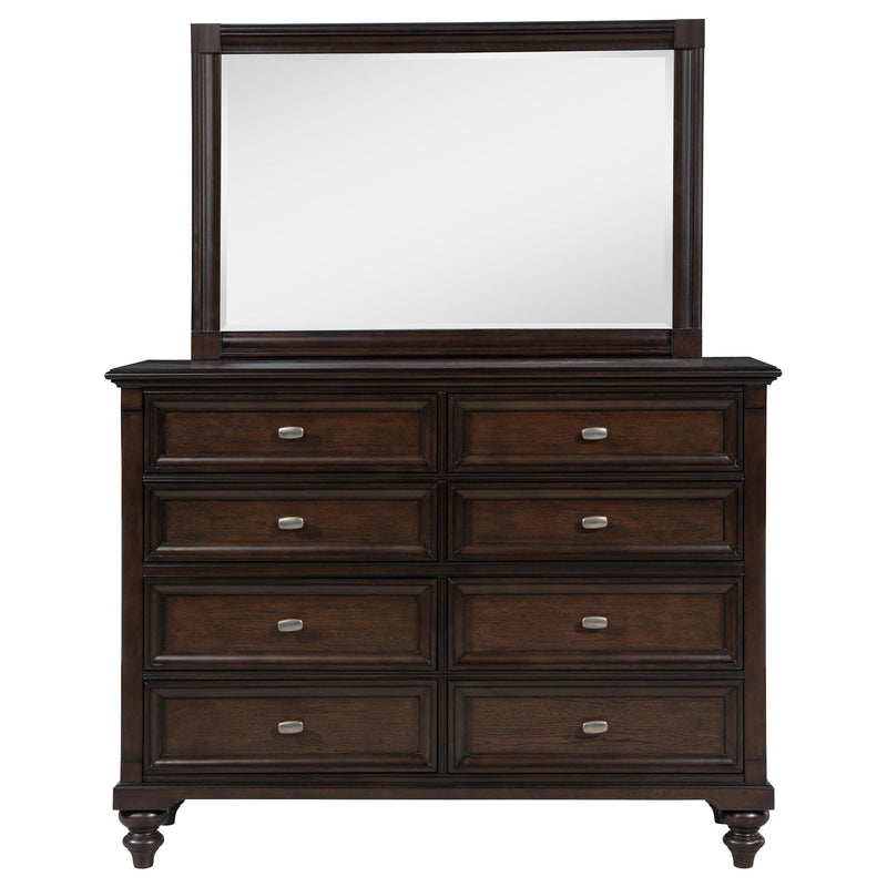 Coaster Furniture Andover 223633M 8-Drawer Dresser and Mirror - Dark Oak IMAGE 2