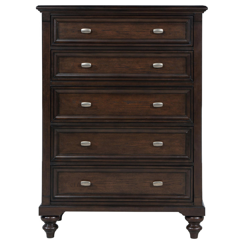 Coaster Furniture Andover 223635 5-Drawer Chest of Drawers - Dark Oak IMAGE 2