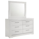  Coaster Furniture Ives 224943M 6-Drawer Dresser and Mirror - White High Gloss IMAGE 1