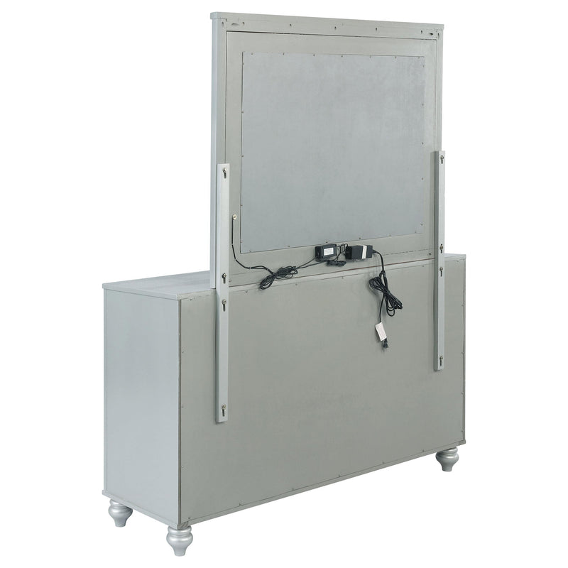  Coaster Furniture Gunnison 223213M 6-Drawer Dresser with Mirror - Silver Metallic IMAGE 5
