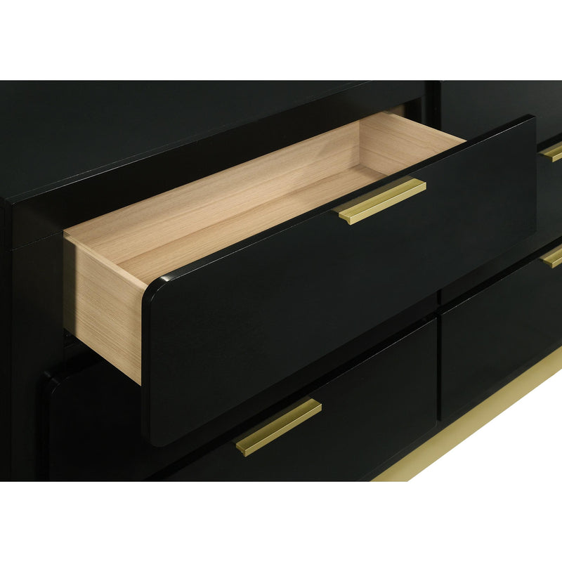 Coaster Furniture Caraway 224783M 6-Drawer Dresser with Mirror - Black IMAGE 11