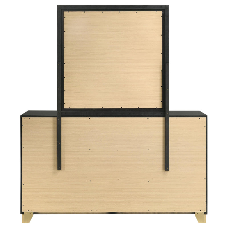 Coaster Furniture Caraway 224783M 6-Drawer Dresser with Mirror - Black IMAGE 6