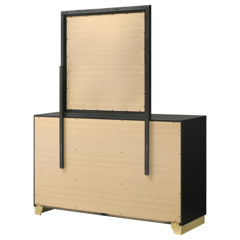 Coaster Furniture Caraway 224783M 6-Drawer Dresser with Mirror - Black IMAGE 7