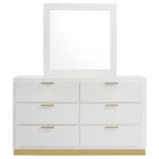 Coaster Furniture Caraway 224773M 6-Drawer Dresser with Mirror - White IMAGE 2