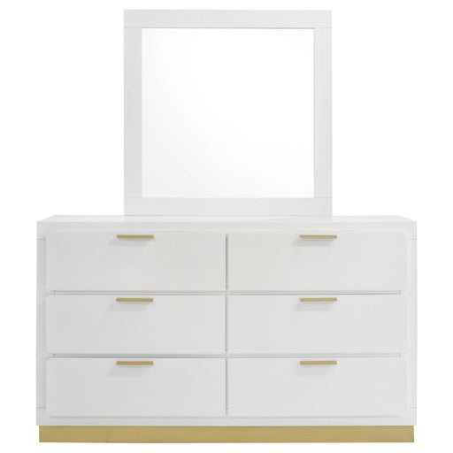 Coaster Furniture Caraway 224773M 6-Drawer Dresser with Mirror - White IMAGE 2