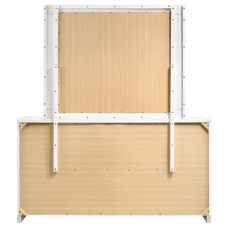 Coaster Furniture Felicity 203503M 6-Drawer Wood Dresser with Mirror - White High Gloss IMAGE 6