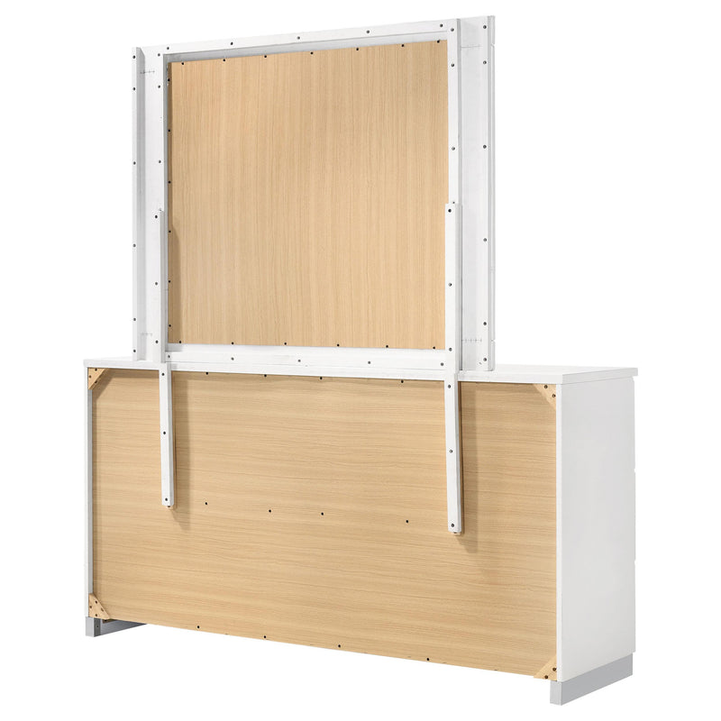 Coaster Furniture Felicity 203503M 6-Drawer Wood Dresser with Mirror - White High Gloss IMAGE 7