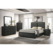  Coaster Furniture Cavelle 223661Q 51-inch Upholstered Queen Bed - Black IMAGE 5