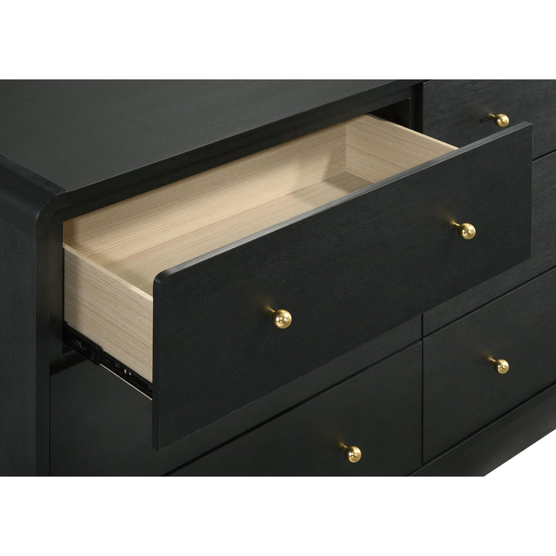  Coaster Furniture Cavelle 223663 6-Drawer Dresser Cabinet - Black IMAGE 11