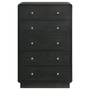 Coaster Furniture Cavelle 223665 5-Drawer Chest of Drawers - Black IMAGE 2