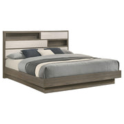  Coaster Furniture Fenwick 224981KE Eastern King Bed Bookcase Headboard - Grey Oak IMAGE 2