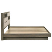  Coaster Furniture Fenwick 224981KE Eastern King Bed Bookcase Headboard - Grey Oak IMAGE 5