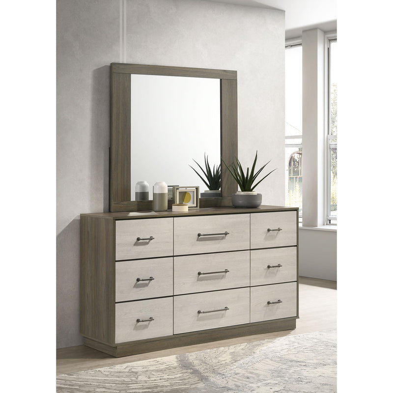  Coaster Furniture Fenwick 224983M 9-Drawer Dresser with Mirror - Grey Oak IMAGE 9