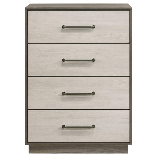  Coaster Furniture Fenwick 224985 4-Drawer Chest of Drawers - Grey Oak IMAGE 2