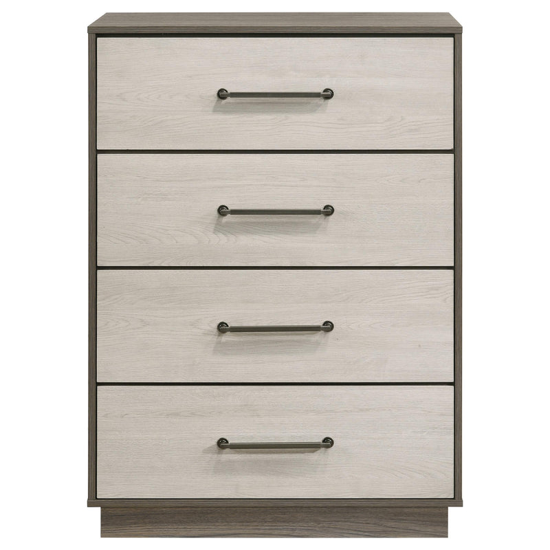  Coaster Furniture Fenwick 224985 4-Drawer Chest of Drawers - Grey Oak IMAGE 2