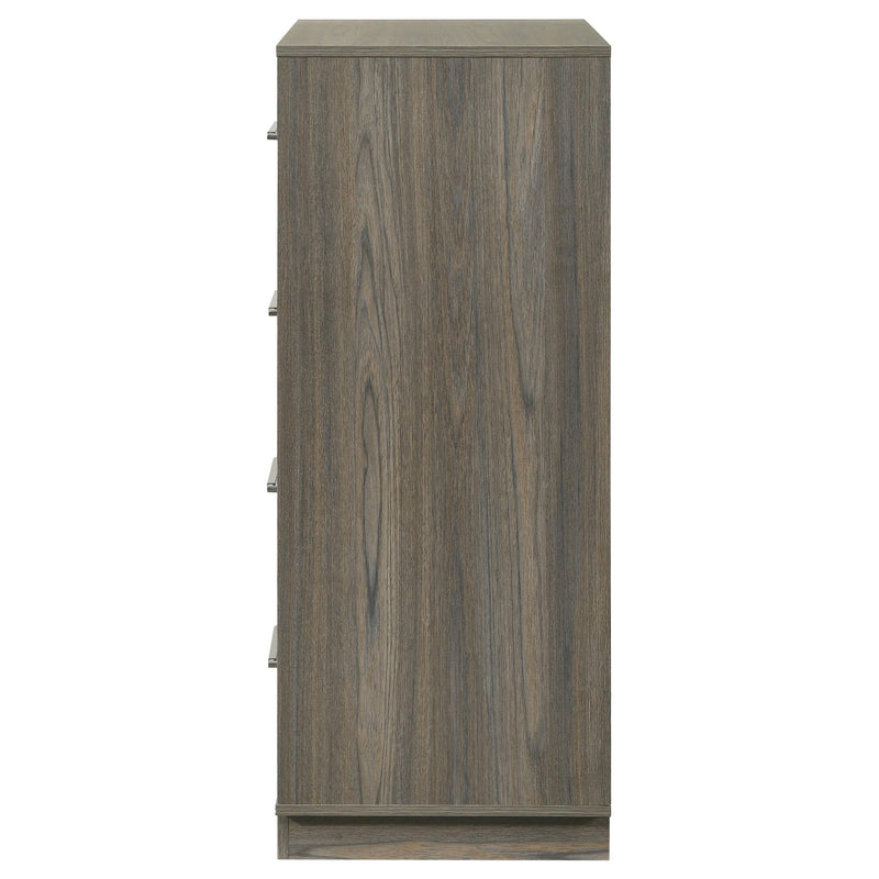  Coaster Furniture Fenwick 224985 4-Drawer Chest of Drawers - Grey Oak IMAGE 4