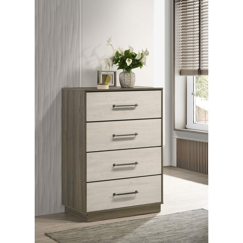  Coaster Furniture Fenwick 224985 4-Drawer Chest of Drawers - Grey Oak IMAGE 9